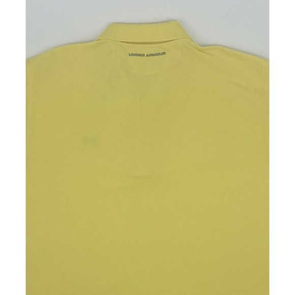 Men's Under Armour HeatGear Short Sleeve Polo Shirt Yellow XL - Picture 10 of 11